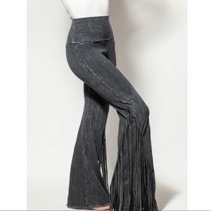 T Party Tassle Flare Bottom Yoga Pants